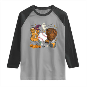 Halloween Baseball Raglan Shirt Funny Boo Player Gift For Catcher TS12 Sport Gray Black Print Your Wear