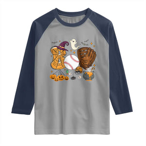 Halloween Baseball Raglan Shirt Funny Boo Player Gift For Catcher TS12 Sport Gray Navy Print Your Wear