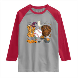 Halloween Baseball Raglan Shirt Funny Boo Player Gift For Catcher TS12 Sport Gray Red Print Your Wear