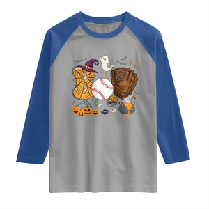 Halloween Baseball Raglan Shirt Funny Boo Player Gift For Catcher TS12 Sport Gray Royal Print Your Wear