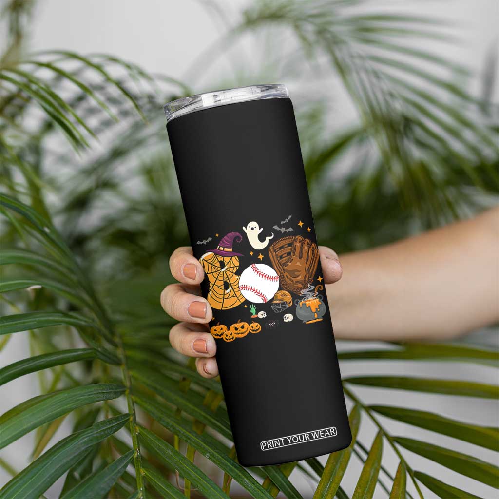 Halloween Baseball Skinny Tumbler Funny Boo Player Gift For Catcher TS12 Print Your Wear