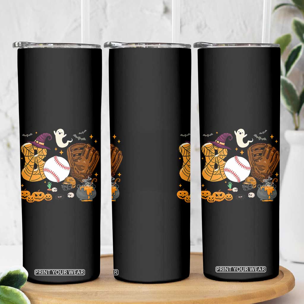Halloween Baseball Skinny Tumbler Funny Boo Player Gift For Catcher TS12 Print Your Wear