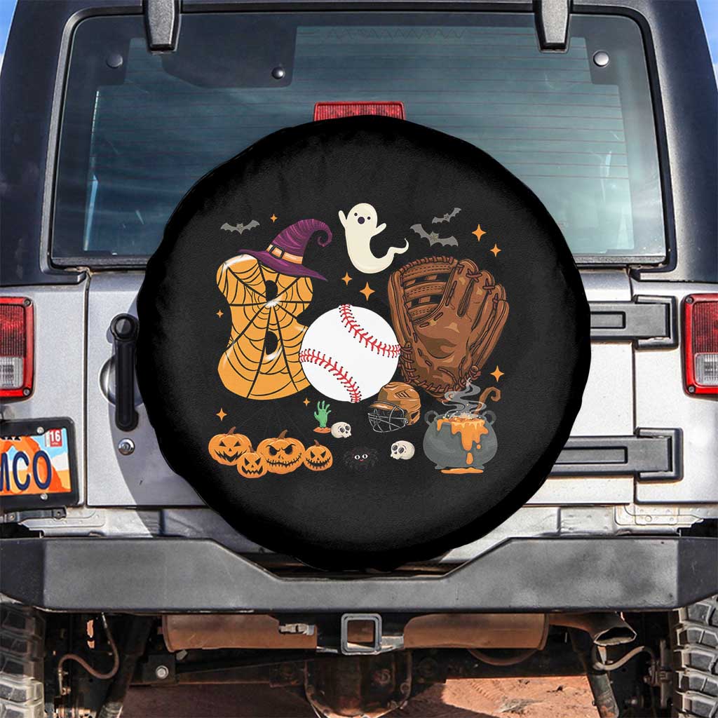 Halloween Baseball Spare Tire Cover Funny Boo Player Gift For Catcher TS12 No hole Black Print Your Wear