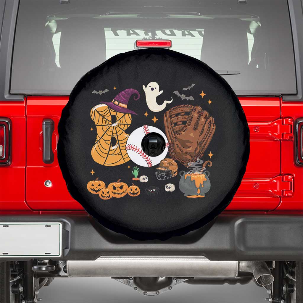 Halloween Baseball Spare Tire Cover Funny Boo Player Gift For Catcher TS12 Black Print Your Wear