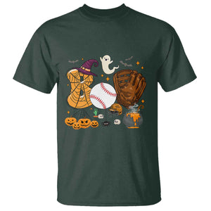 Halloween Baseball T Shirt Funny Boo Player Gift For Catcher TS12 Dark Forest Green Print Your Wear