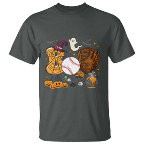 Halloween Baseball T Shirt Funny Boo Player Gift For Catcher TS12 Dark Heather Print Your Wear