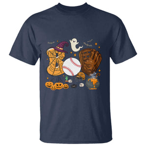 Halloween Baseball T Shirt Funny Boo Player Gift For Catcher TS12 Navy Print Your Wear