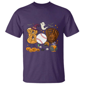 Halloween Baseball T Shirt Funny Boo Player Gift For Catcher TS12 Purple Print Your Wear