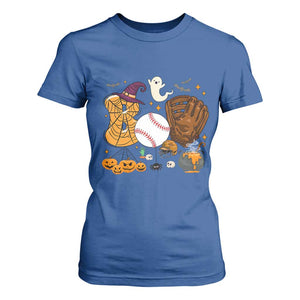 Halloween Baseball T Shirt For Women Funny Boo Player Gift For Catcher TS12 Royal Blue Print Your Wear