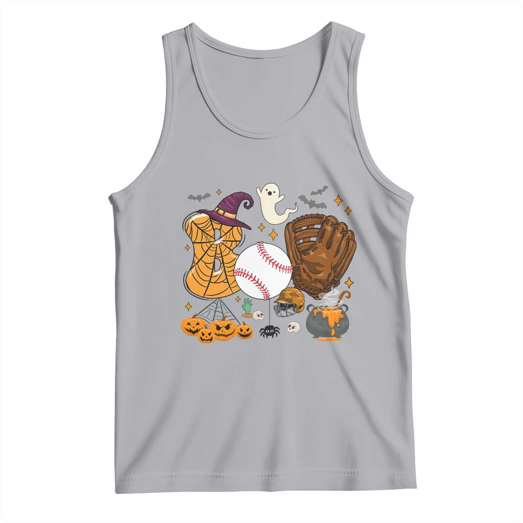 Halloween Baseball Tank Top Funny Boo Player Gift For Catcher TS12 Athletic Heather Print Your Wear