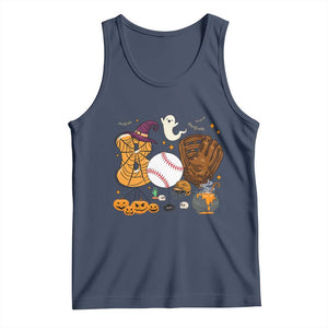 Halloween Baseball Tank Top Funny Boo Player Gift For Catcher TS12 Navy Print Your Wear