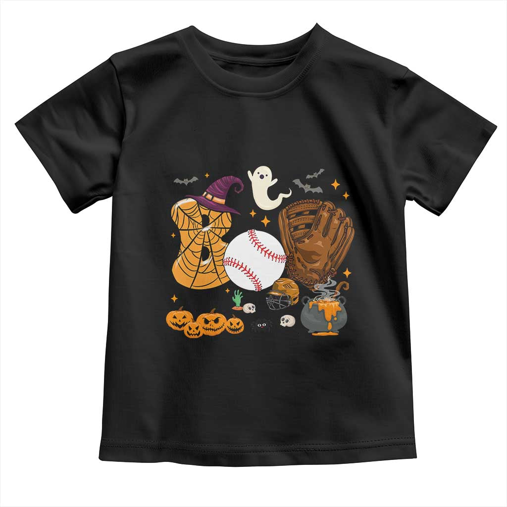 Halloween Baseball Toddler T Shirt Funny Boo Player Gift For Catcher TS12 Black Print Your Wear