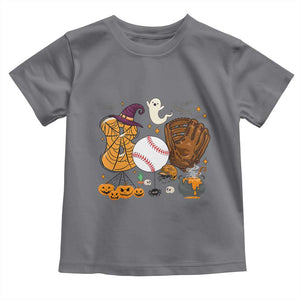 Halloween Baseball Toddler T Shirt Funny Boo Player Gift For Catcher TS12 Charcoal Print Your Wear