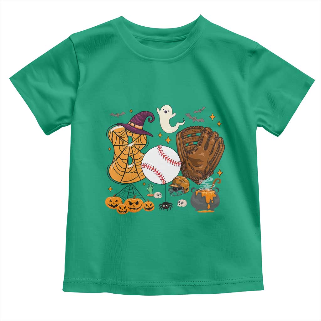 Halloween Baseball Toddler T Shirt Funny Boo Player Gift For Catcher TS12 Irish Green Print Your Wear