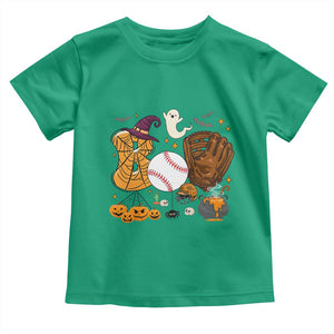 Halloween Baseball Toddler T Shirt Funny Boo Player Gift For Catcher TS12 Irish Green Print Your Wear