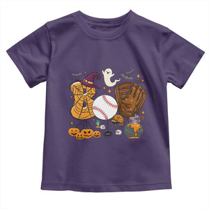Halloween Baseball Toddler T Shirt Funny Boo Player Gift For Catcher TS12 Purple Print Your Wear