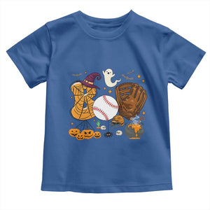 Halloween Baseball Toddler T Shirt Funny Boo Player Gift For Catcher TS12 Royal Blue Print Your Wear