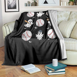 Halloween Baseball Throw Blanket Cute Ghost Playing Ball Gift TS12 Print Your Wear