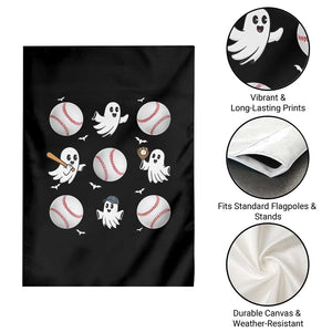 Halloween Baseball Garden Flag Cute Ghost Playing Ball Gift TS12 Print Your Wear