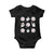 Halloween Baseball Baby Onesie Cute Ghost Playing Ball Gift TS12 Black Print Your Wear