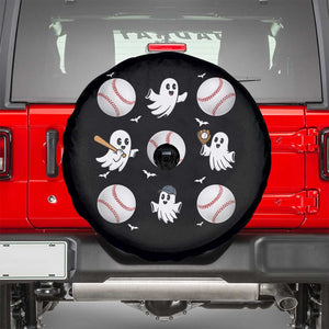 Halloween Baseball Spare Tire Cover Cute Ghost Playing Ball Gift TS12 Black Print Your Wear