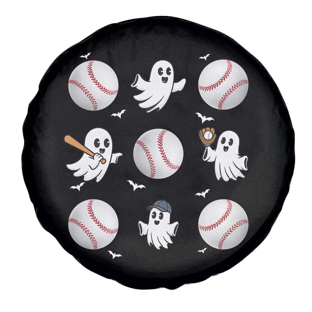 Halloween Baseball Spare Tire Cover Cute Ghost Playing Ball Gift TS12 Print Your Wear