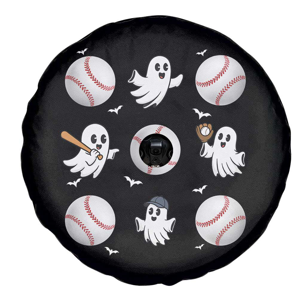 Halloween Baseball Spare Tire Cover Cute Ghost Playing Ball Gift TS12 Print Your Wear