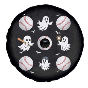 Halloween Baseball Spare Tire Cover Cute Ghost Playing Ball Gift TS12 Print Your Wear