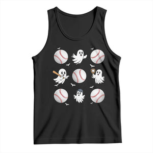Halloween Baseball Tank Top Cute Ghost Playing Ball Gift TS12 Black Print Your Wear