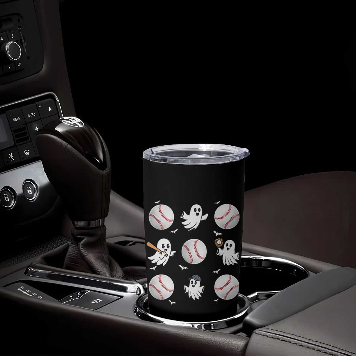 Halloween Baseball Tumbler Cup Cute Ghost Playing Ball Gift TS12 Print Your Wear