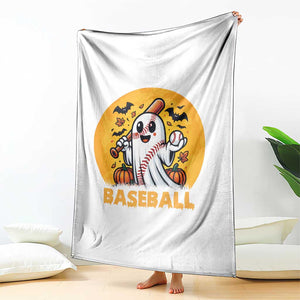 Funny Halloween Baseball Throw Blanket Cute Boo Playing Ball Gift TS12 Print Your Wear