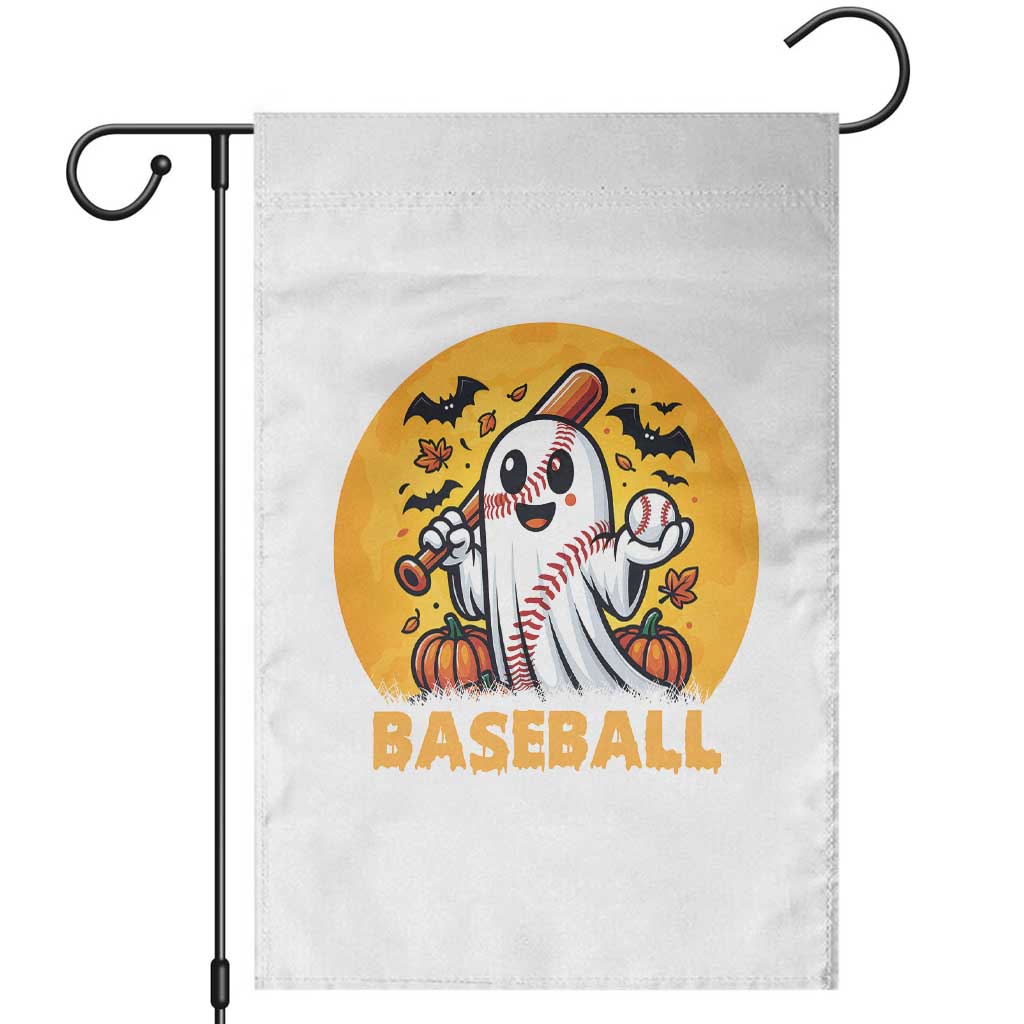 Funny Halloween Baseball Garden Flag Cute Boo Playing Ball Gift TS12 White Print Your Wear