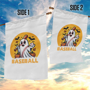 Funny Halloween Baseball Garden Flag Cute Boo Playing Ball Gift TS12 Print Your Wear