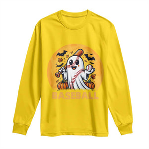 Funny Halloween Baseball Long Sleeve Shirt Cute Boo Playing Ball Gift TS12 Daisy Print Your Wear