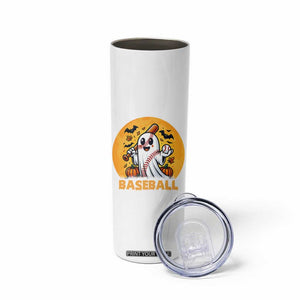 Funny Halloween Baseball Skinny Tumbler Cute Boo Playing Ball Gift TS12 Print Your Wear
