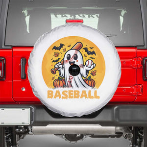 Funny Halloween Baseball Spare Tire Cover Cute Boo Playing Ball Gift TS12 White Print Your Wear