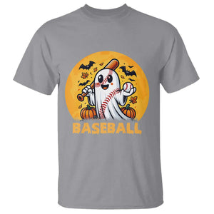 Funny Halloween Baseball T Shirt Cute Boo Playing Ball Gift TS12 Sport Gray Print Your Wear