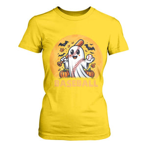 Funny Halloween Baseball T Shirt For Women Cute Boo Playing Ball Gift TS12 Daisy Print Your Wear