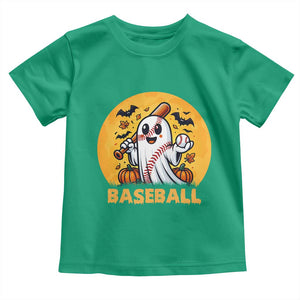 Funny Halloween Baseball Toddler T Shirt Cute Boo Playing Ball Gift TS12 Irish Green Print Your Wear