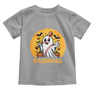 Funny Halloween Baseball Toddler T Shirt Cute Boo Playing Ball Gift TS12 Sport Gray Print Your Wear