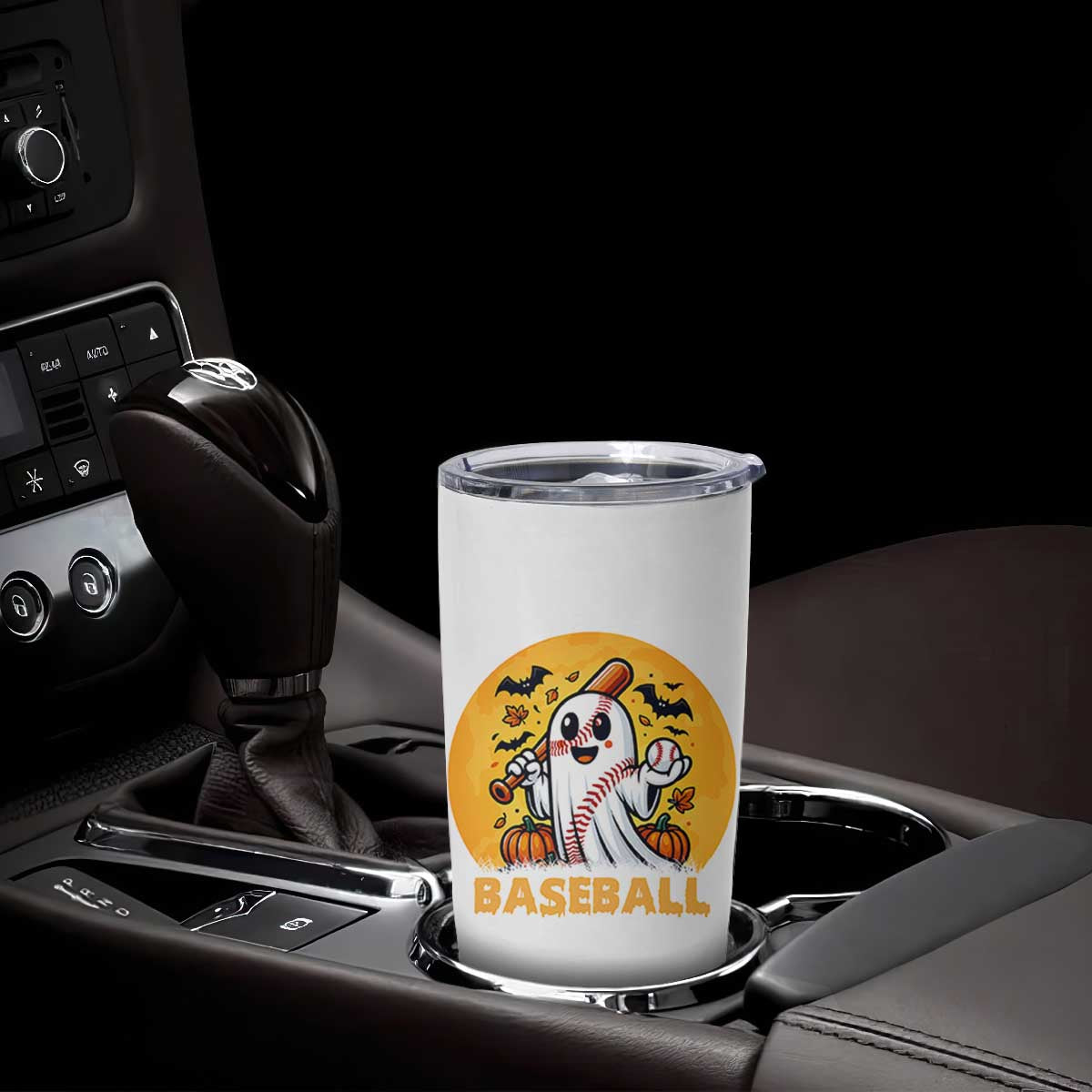 Funny Halloween Baseball Tumbler Cup Cute Boo Playing Ball Gift TS12 Print Your Wear