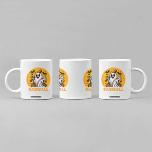 Funny Halloween Baseball Coffee Mug Cute Boo Playing Ball Gift TS12 Print Your Wear