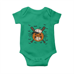Creepy Jack O Lantern Baseball Baby Onesie Halloween Gift TS12 Irish Green Print Your Wear