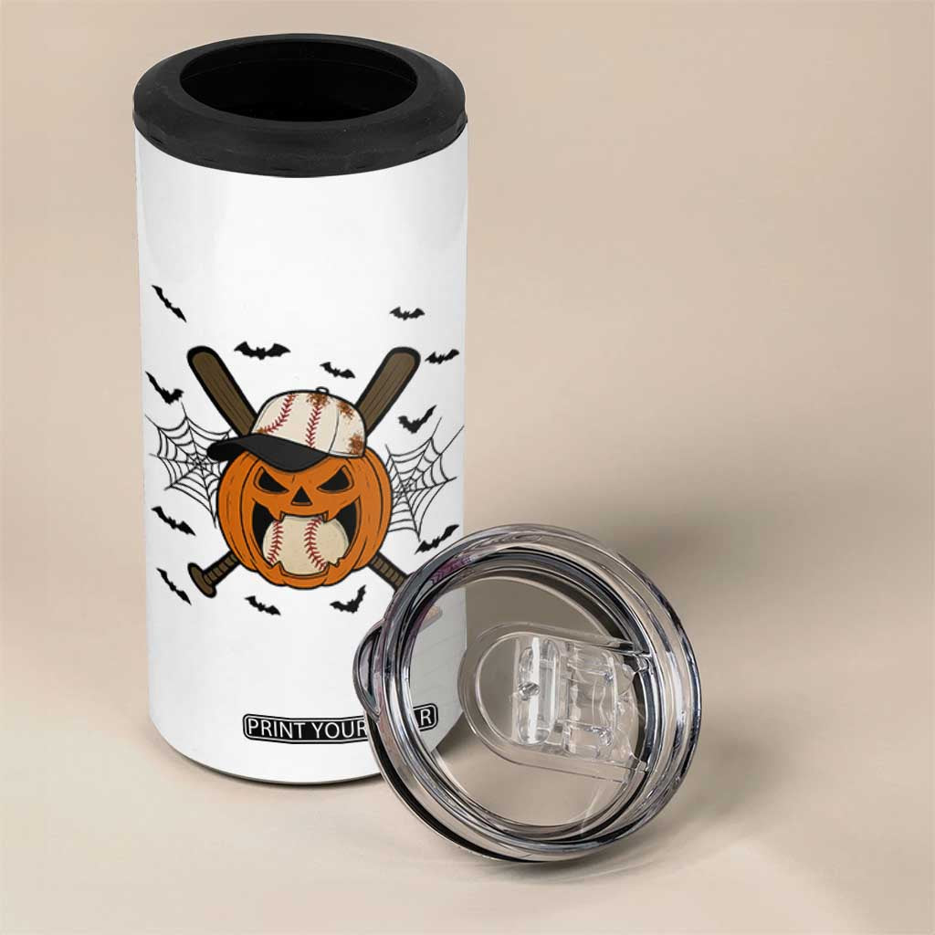 Creepy Jack O Lantern Baseball 4 in 1 Can Cooler Tumbler Halloween Gift TS12 Print Your Wear