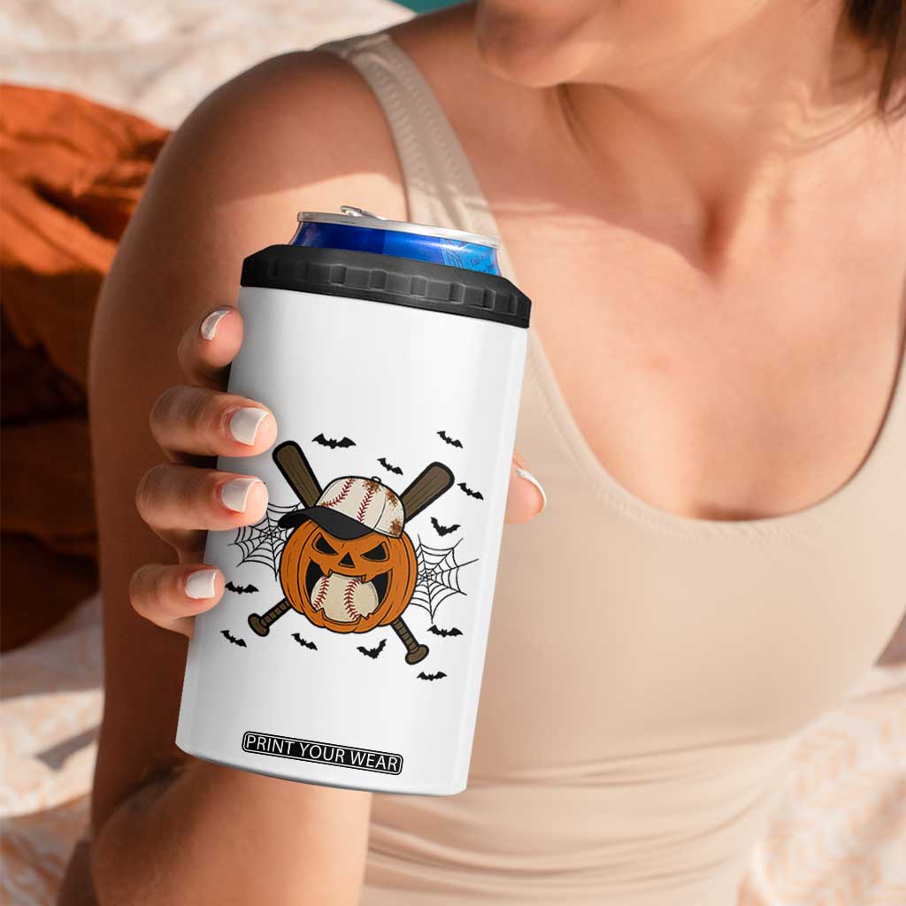 Creepy Jack O Lantern Baseball 4 in 1 Can Cooler Tumbler Halloween Gift TS12 Print Your Wear