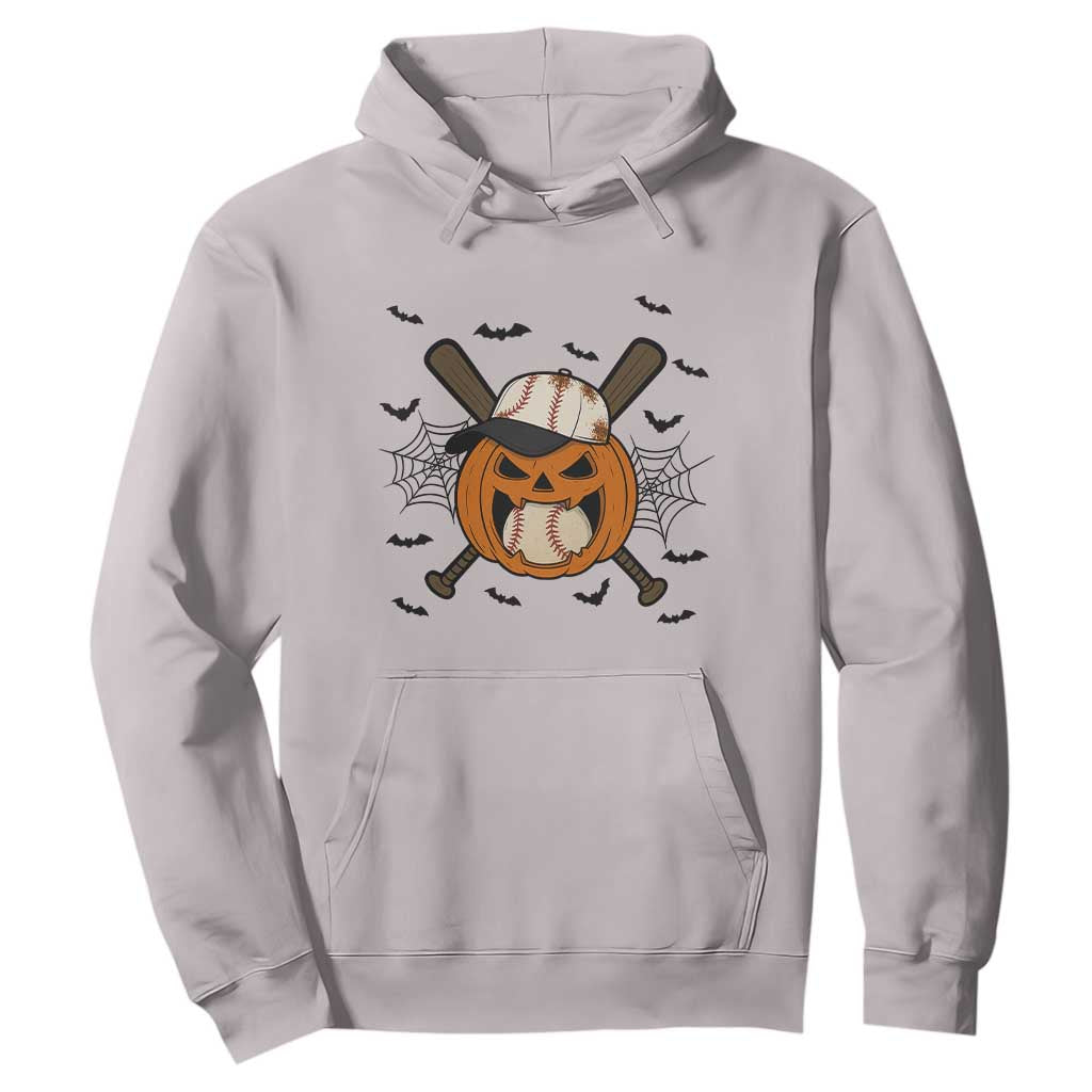 Creepy Jack O Lantern Baseball Hoodie Halloween Gift TS12 Ice Gray Print Your Wear