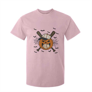 Creepy Jack O Lantern Baseball T Shirt For Kid Halloween Gift TS12 Light Pink Print Your Wear