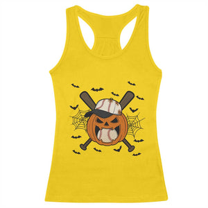 Creepy Jack O Lantern Baseball Racerback Tank Top Halloween Gift TS12 Daisy Print Your Wear