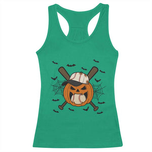 Creepy Jack O Lantern Baseball Racerback Tank Top Halloween Gift TS12 Irish Green Print Your Wear