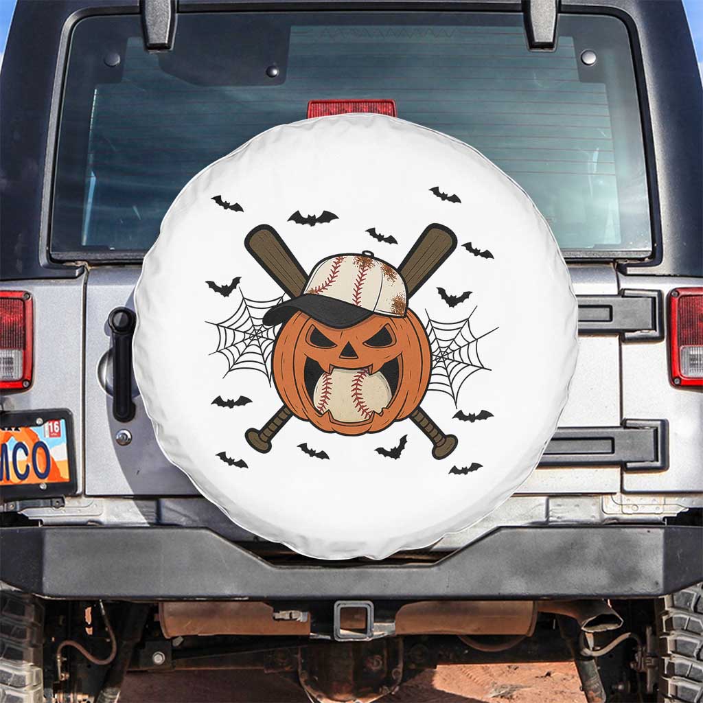 Creepy Jack O Lantern Baseball Spare Tire Cover Halloween Gift TS12 No hole White Print Your Wear